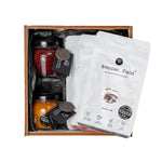 Dárková sada – české marmelády jahoda a červený pomeranč + 3 druhy Kampotského pepře