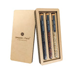 Sada malých zkumavek se 3 druhy pepřů v dárkové krabičce z designového kartonu (3× 10 g)