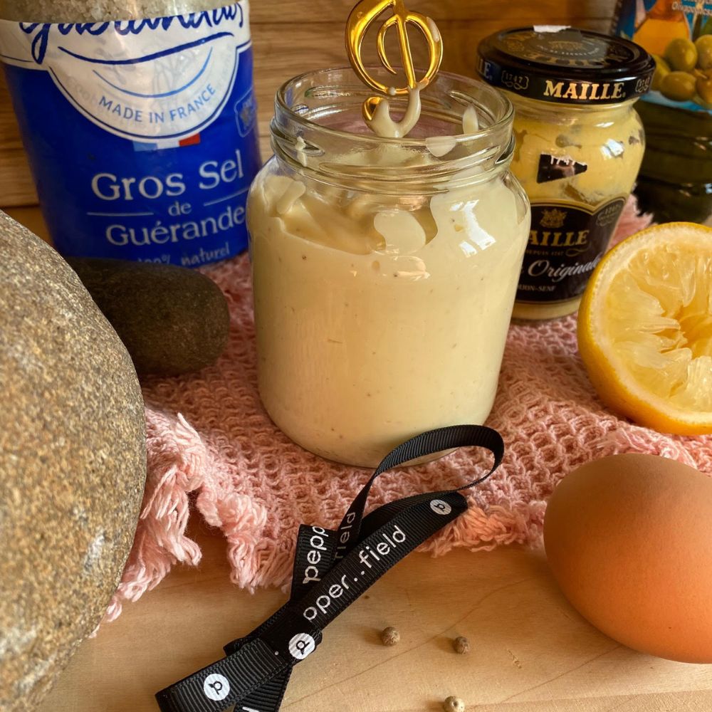 Domácí majonéza s bílým Kampotským pepřem