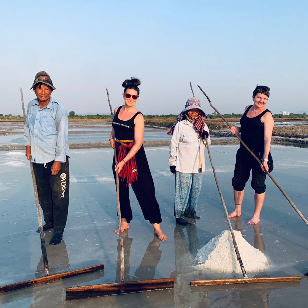 Jak jsme sbírali hrubozrnnou sůl z Kampotu