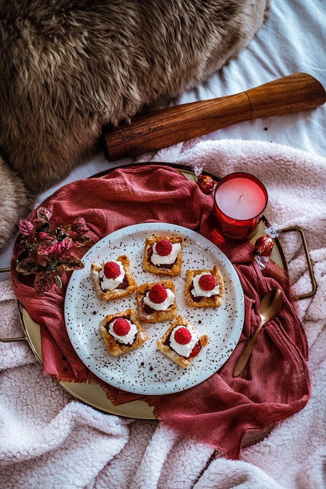 Košíčky z listového těsta s červeným Kampotským pepřem