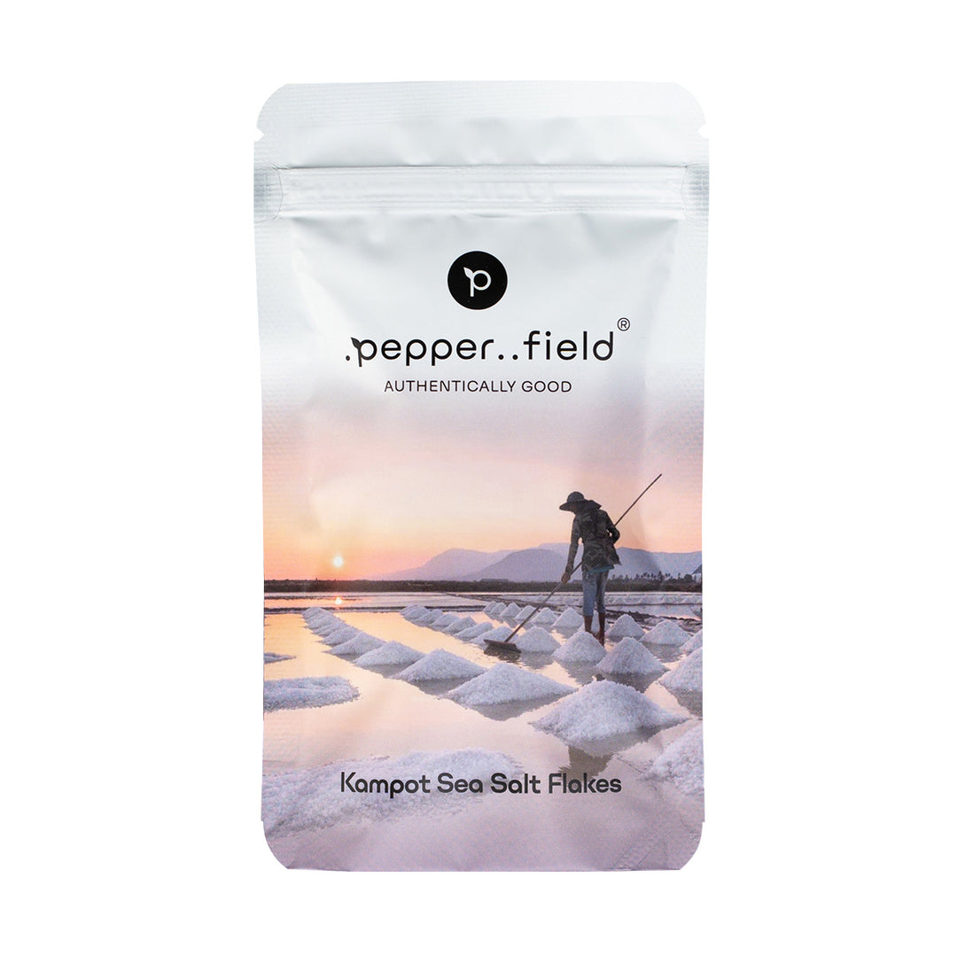 Solné pyramidy (Sea Salt Flakes) – výběr největších krystalů solných vloček Kampotu