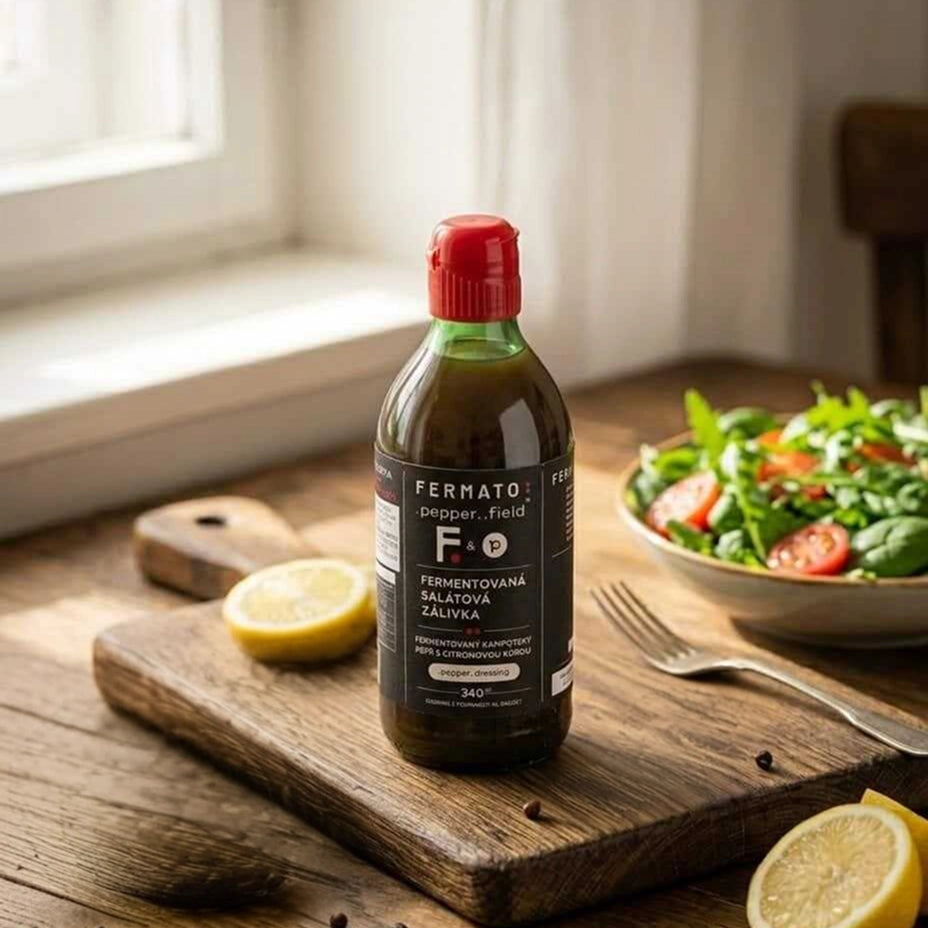 Fermentovaná rajčatová zálivka Fermato s Kampotským pepřem