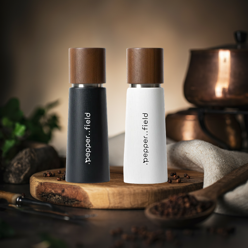 Mlýnek .pepper..field original na pepř a sůl (bílý + tmavě šedý)