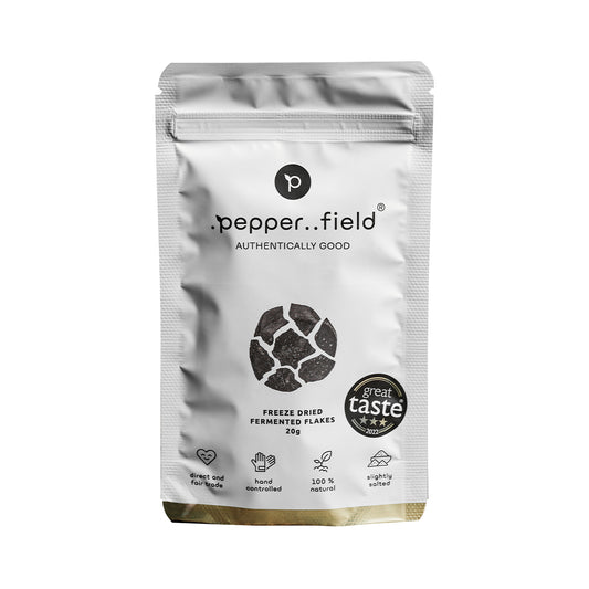 Pepper Flakes - freeze-dried flakes of fermented Kampot pepper